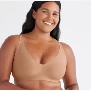 NWT Knix Revolution Bra XXXXL 4X Warm Sand Wireless Smooth Support